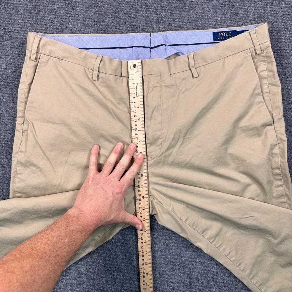Polo Ralph Lauren Stretch Straight Fit Khaki Chino Pants Men's 42x30 Beige Golf - Picture 9 of 12
